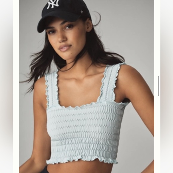 Anthropologie Tops - BY ANTHROPOLOGIE SEAMLESS SMOCKED SQUARENECK TANK TOP